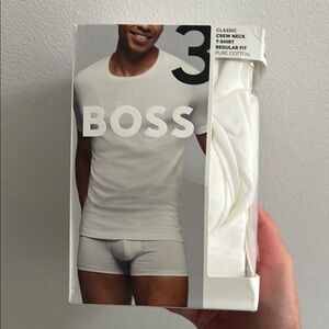 Boss White Undershirt 3-Pack Essential Comfort